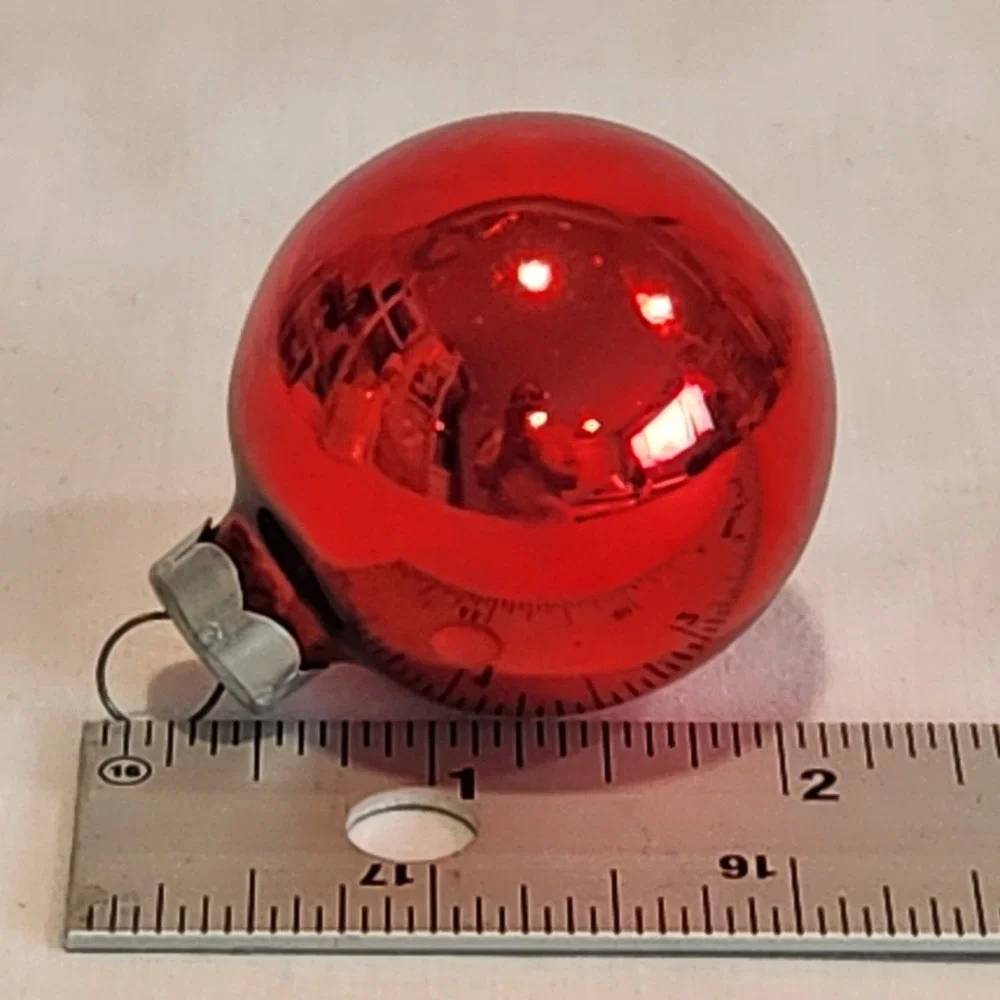 Vintage Glass Christmas Ornaments Red/gold (unbranded) Teal (Shiny Brite) LOT 12